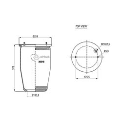  123192 / 30010 P Service Assembly Körük