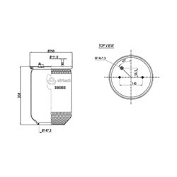  123392 / 330302 P Service Assembly Körük