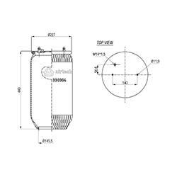  123672 / 330304-B P Service Assembly Körük