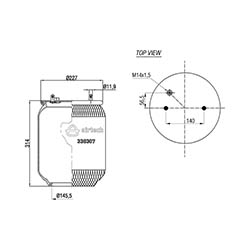  123642 / 330307-B P Service Assembly Körük