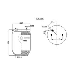  123652 / 331114-B P Service Assembly Körük