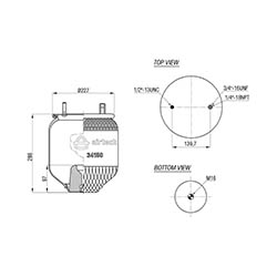  122722 / 34150 P Service Assembly Körük