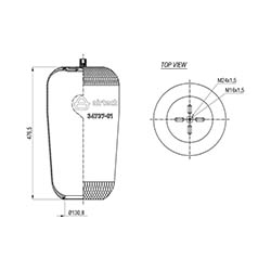  122692 / 34737-01 PService Assembly Körük