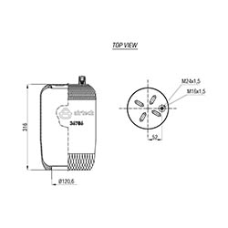  121572 / 34786 P Service Assembly Körük