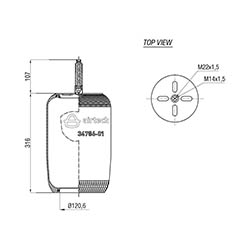  121592 / 34786-01 P Service Assembly Körük