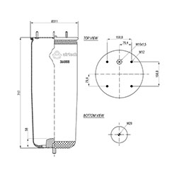  122562 / 36055 P Service Assembly Körük