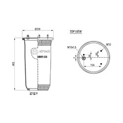  122992 / 3887-33 P Service Assembly Körük