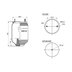  123582 / 39039-03 P(095.0392)Service Assembly Körük