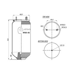  123492 / 39321-02 P(095.0520)Service Assembly Körük