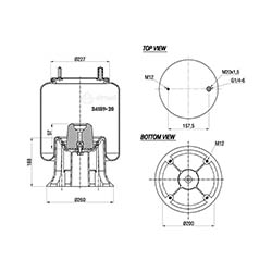  136902 / 34159-20 C ALU (095.0348)Complete Körük