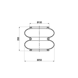  140585 / A2 250/R02Convoluted Körük