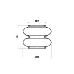  140618 / A2 300/30-R01Convoluted Körük