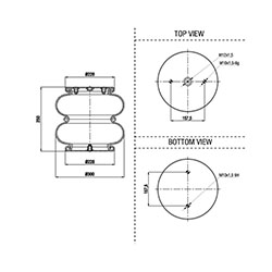  140624 / A2 300/30-K06Convoluted Körük