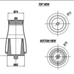  17001262 / USA Cabin Air Spring (Airtech)Cabin Körük